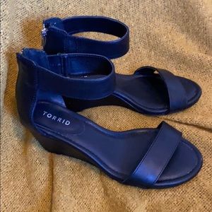 Strappy Black Torrid Wedges